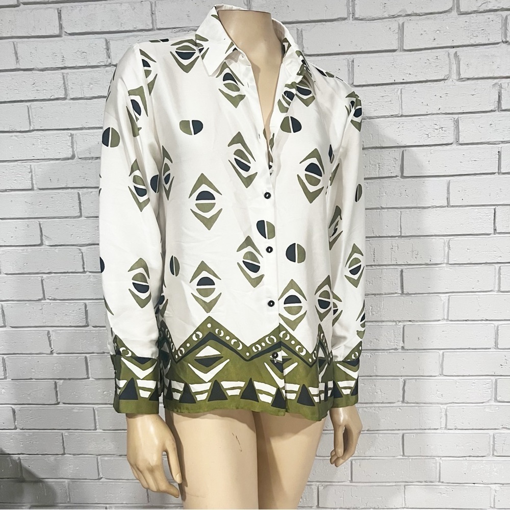 Zara Geometric Print Effect Shirt‎